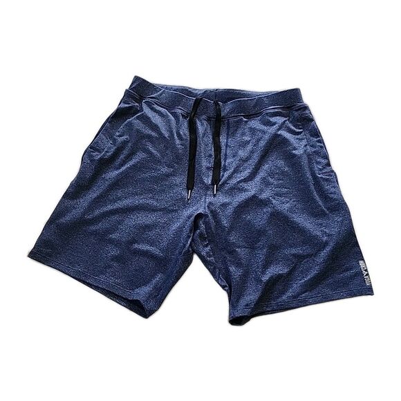 Yoga Crow Shorts Jogger Mens Large Training Short Heather Blue Drawstring Lined - Picture 1 of 6